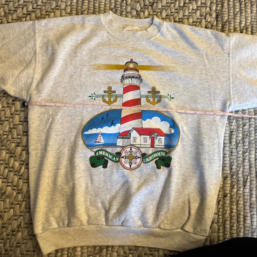 Vintage Lighthouse Crewneck Sweatshirt  - Size Medium - Picture 4 of 6